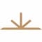 Ekena Millwork Saratoga Timber Gable Bracket, Western Red Cedar, 108"W x 45"H x 5 1/2"D x 5 1/2"F, 10/12 Pitch GBW108X45X0606SAR00SWR - alternate 1